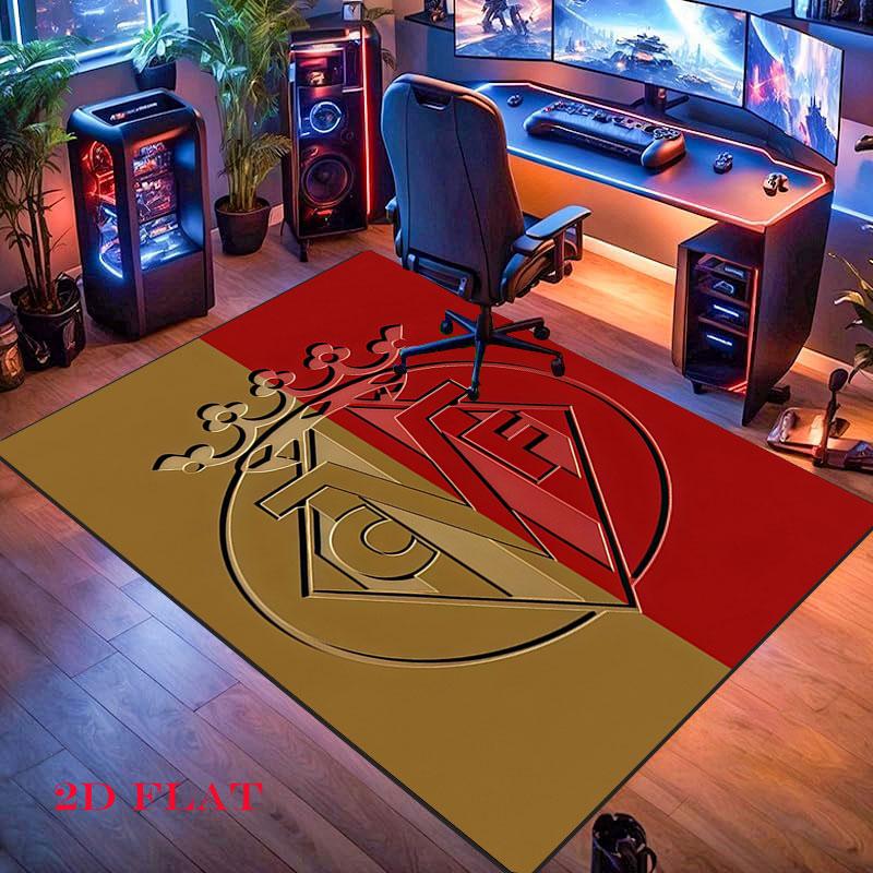 Villarreal CF Carpet Rug for Living Room Bedroom Home Sofa Decoration,Kids play Nonslip Floor Mat