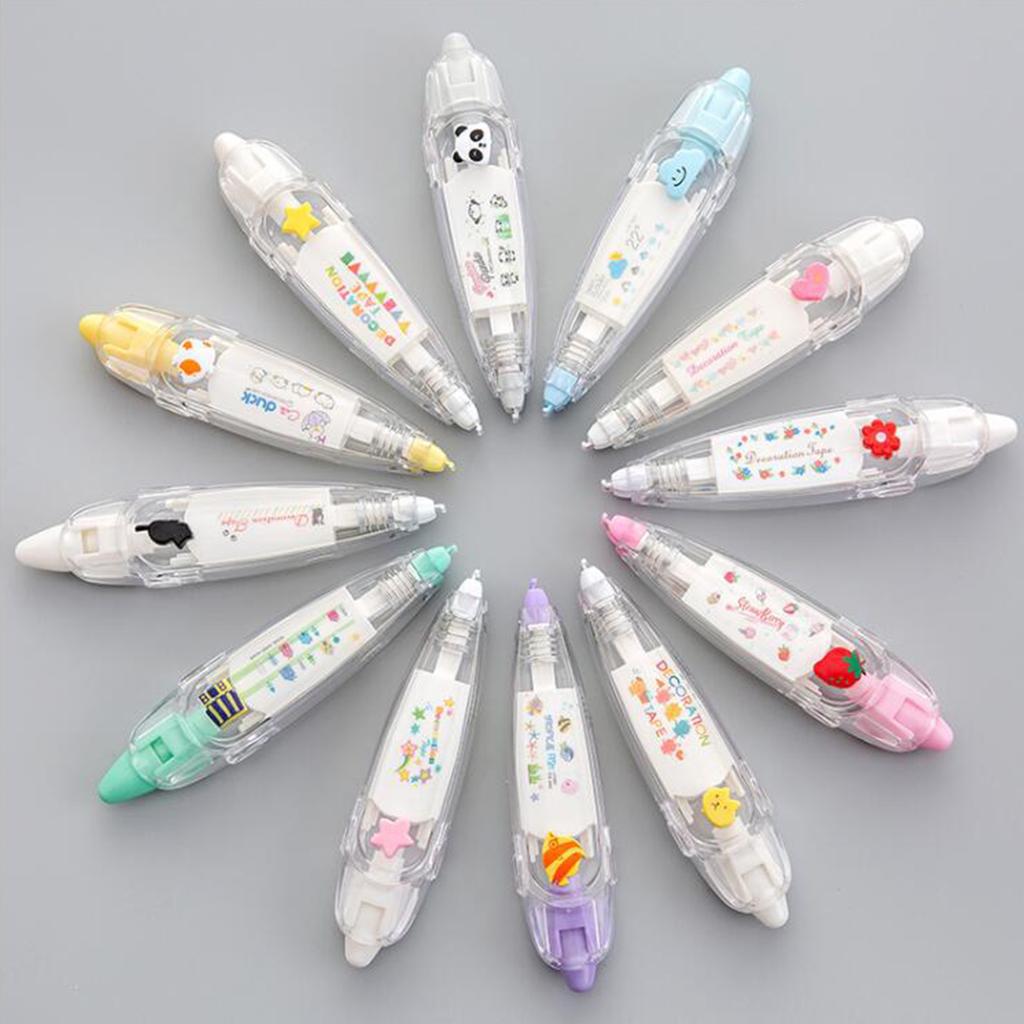 KawaiiDuck Panda Cherry Fish Balloon Клубника Пресс-тип Декоративная корректирующая лента Дневник Канцелярские школьные принадлежности