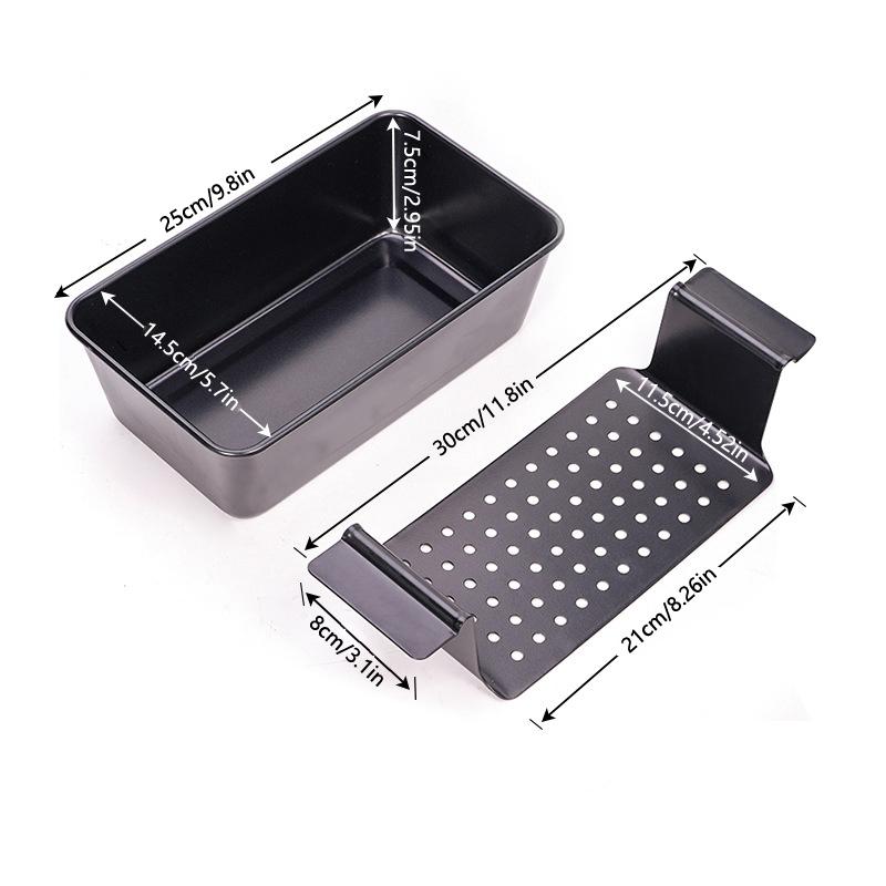 Meatloaf Pan Non-Stick Bread Baking Pan With Detachable Drain Tray Heat Resistance Baking Loaf Tin Multipurpose Heavy-Duty