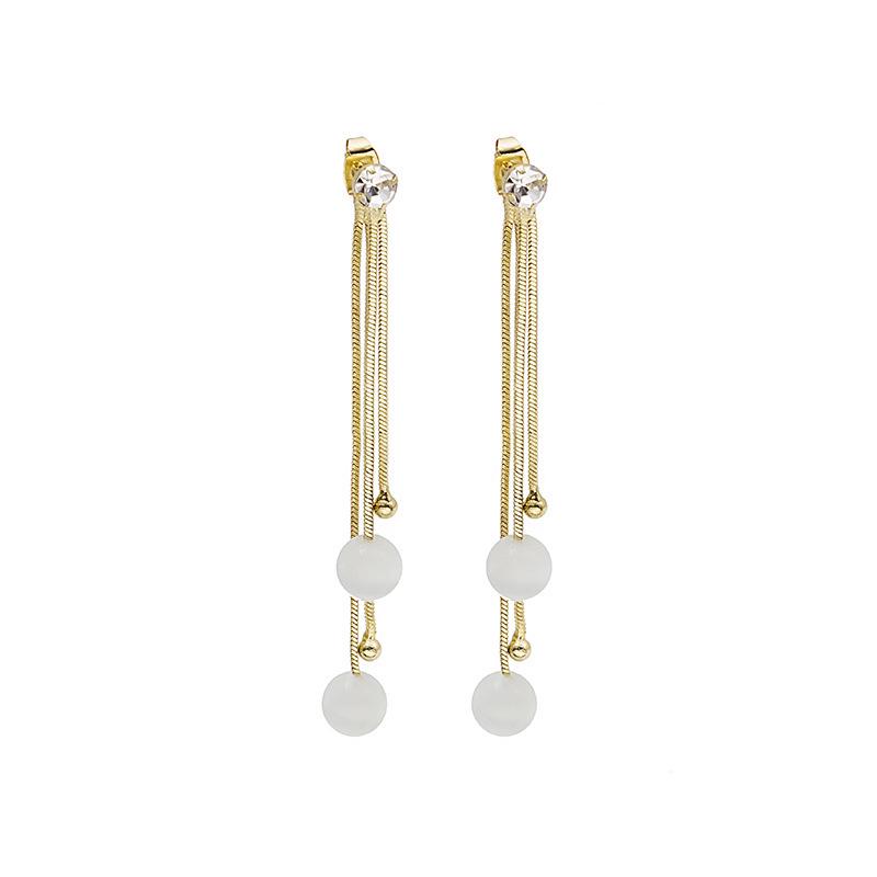 Серьги с геометрическим узором «Тюльпан» и кошачьим глазом, иглы из серебра 925 пробы