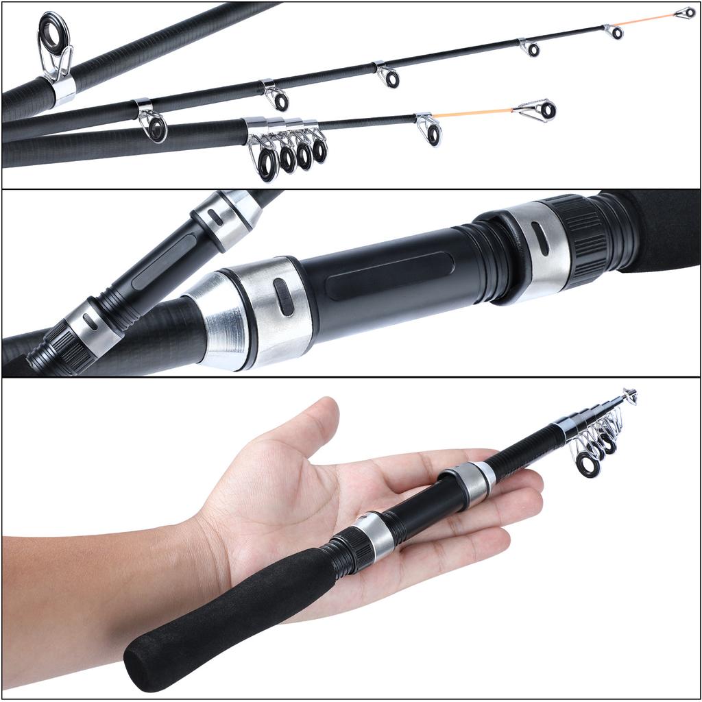 SOUGAYILANG Спиннинговая телескопическая удочка 1,6 м, 99% углеродное волокно, приманка, удочка для путешествий на открытом воздухе, окунь, карп, песка