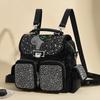 Fashionable and Trendy Backpack New Diamond Inlaid Multifunctional and Fashionable Versatile One Shoulder Crossbody Bag Handbag