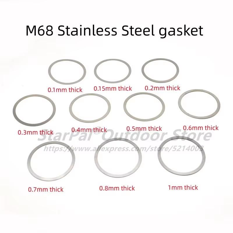 StarPal Stainless Stainless Steel Flange Gasket M42/M48/M68/M54 Flanges 0.1-1MM Multiple Specifications (a Set)