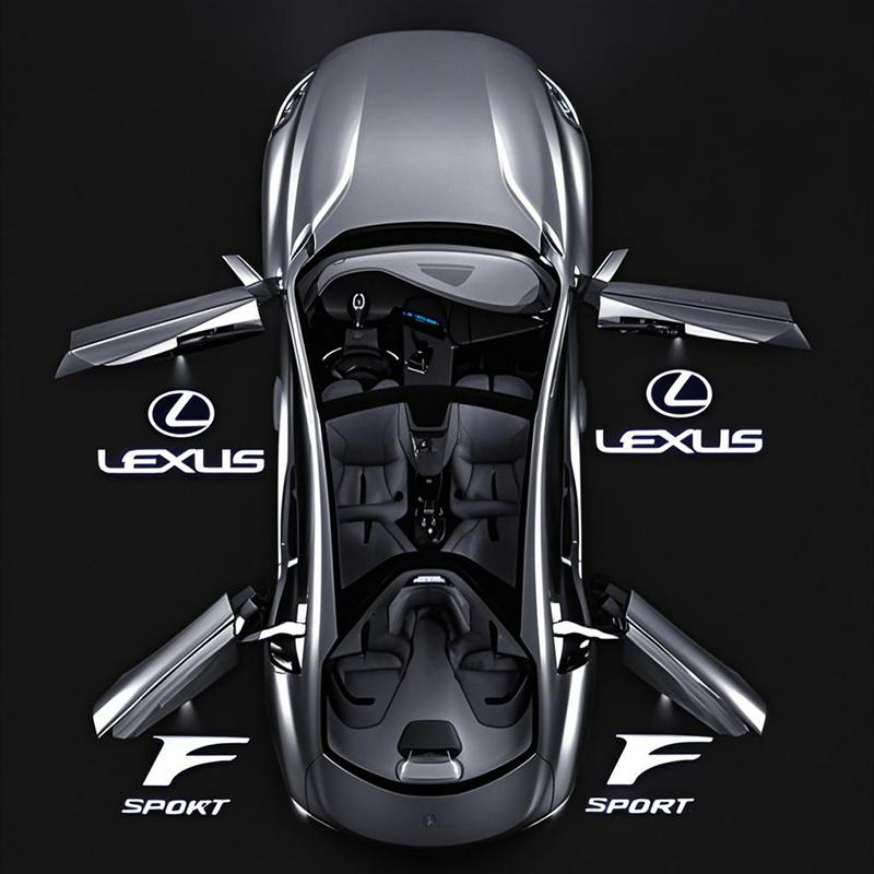 2Pcs LED Welcome Lights Car Door Emblem Projector Lamps For Lexus LS LC RZ IS350 ES300 GS350 CT200h GX460 LX570 RX500h NX300 LM