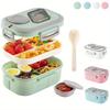 Вместительный ланч-бокс Bento для взрослых объемом 40,5 унций, не содержащий бисфенол-А, герметичный, подходит для использования в микроволновой печи и посудомоечной машине, с 4 отделениями