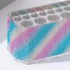 Rhinestone Acrylic Makeup Brush Holder 26 Holes Nail Brush Storage Box Desk Pen Organizer Display Stand for Cosmetic Tools Eyebrow Pencil Eyeliners