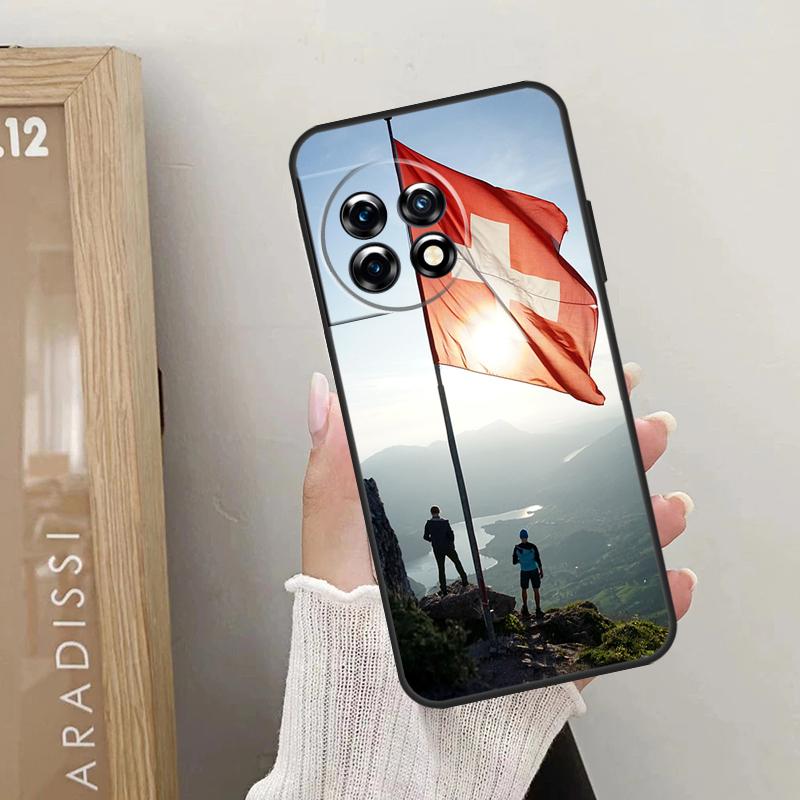Швейцария Швейцарский флаг Чехол Для OnePlus Nord 5 CE 4 3 2 Lite N20 N30 OnePlus 15 13 12 R 10T 13T 10R 8T 9 10 11 Обложка