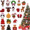 20/40pcs Delicate Christmas Tree Pendant Creative Hanging Ornament Crafts Christmas Decoration Toy