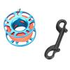 KEEP DIVING Aviation Aluminum Finger Reel Clip Scuba Diving Tech Spool 15m Line(Blue)