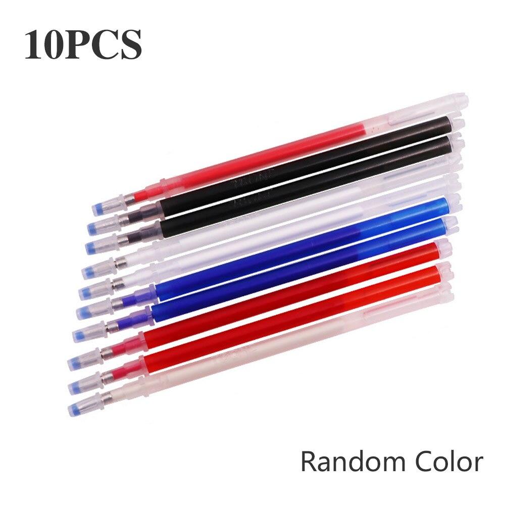 10 шт./компл., высокотемпературный исчезающий маркер для ткани, стираемый сменный стержень для лоскутного шитья из искусственной кожи, швейный инструмент, водорастворимый DIY