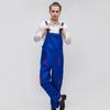 Work Bib Overalls Adjustable Shoulder Straps Pockets Jumpsuit Wide Leg Solid Color Coverall Multi-Pocket