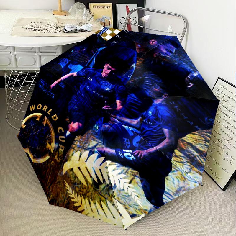 1PC Auck-land Football Club Printed Umbrella Folding umbrella, automatic umbrella 8-Frame for Travel, camping Fan gifts Christmas Gifts