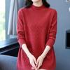 Sweater for Women Autumn Winter Thickened Warm Knitted Stretchy Long Sleeve Oversize Tops
