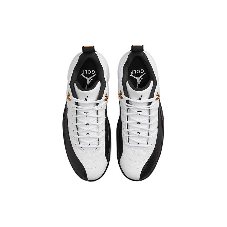 Air Jordan 12 Low Golf Taxi Unisex Sneakers White Metallic-Gold Black DH4120-100