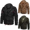 Мужские зимние флисовые куртки, теплое пальто с капюшоном, термальная толстая верхняя одежда, мужская куртка в стиле милитари