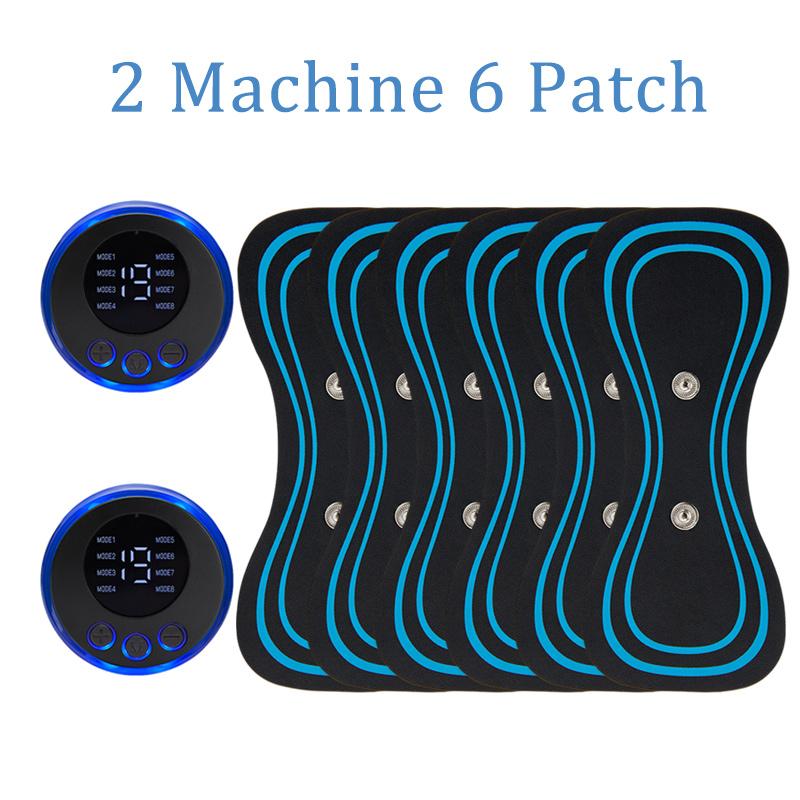 EMS Mini Electric Pulse Neck Masager LCD Display 8 Mode Cervical Massage Patch Muscle Pain Relief Tool Portable Body Massager