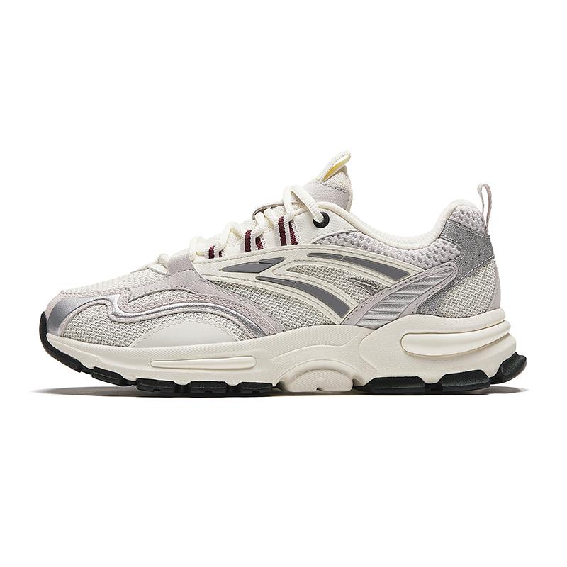 Anta Millennium Shock Absorbing Wear Resistant Low Top Casual Shoes Women Shoes White Gray 922418881-1