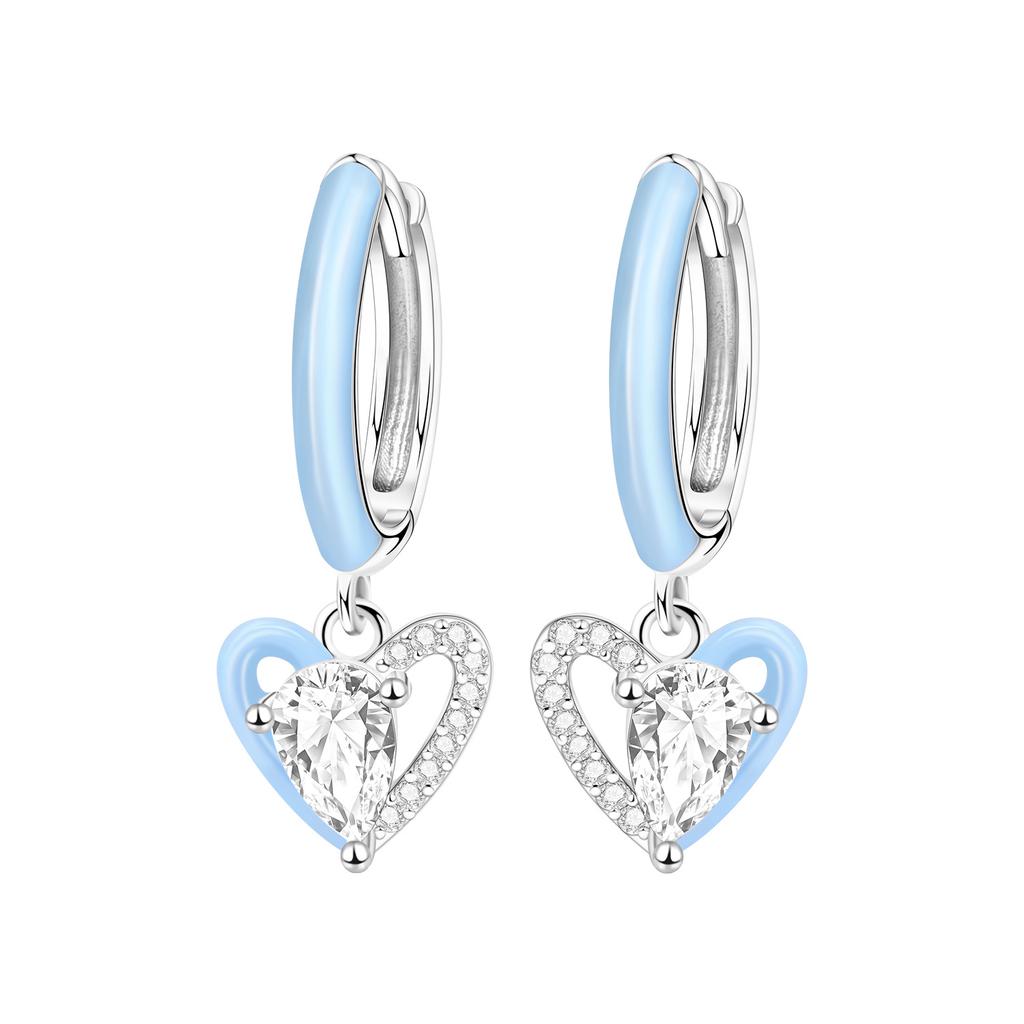 Orstarry 925 Silver Pink Sweet Bow Earrings Women Jewelry Trendy Drop Earrings Party Gift Anniversary
