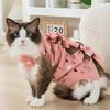 Cartoon Print Cat Recovery Suit Elastic Neck Back Bandage Breathable Cat Onesie Surgery Recovery Suit Female Cat Spay Recovery Suit
