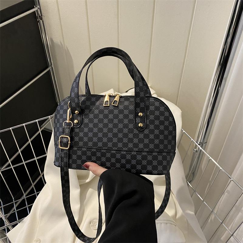 Новая летняя ретро-текстура и модная однотонная простая принтованная модная ручная сумка через плечо на одно плечо