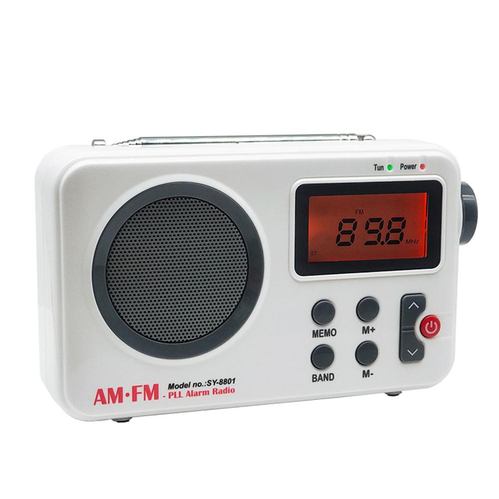 Портативное AM/FM-радио с ЖК-дисплеем, стереорадио, питание от аккумулятора и USB, будильник
