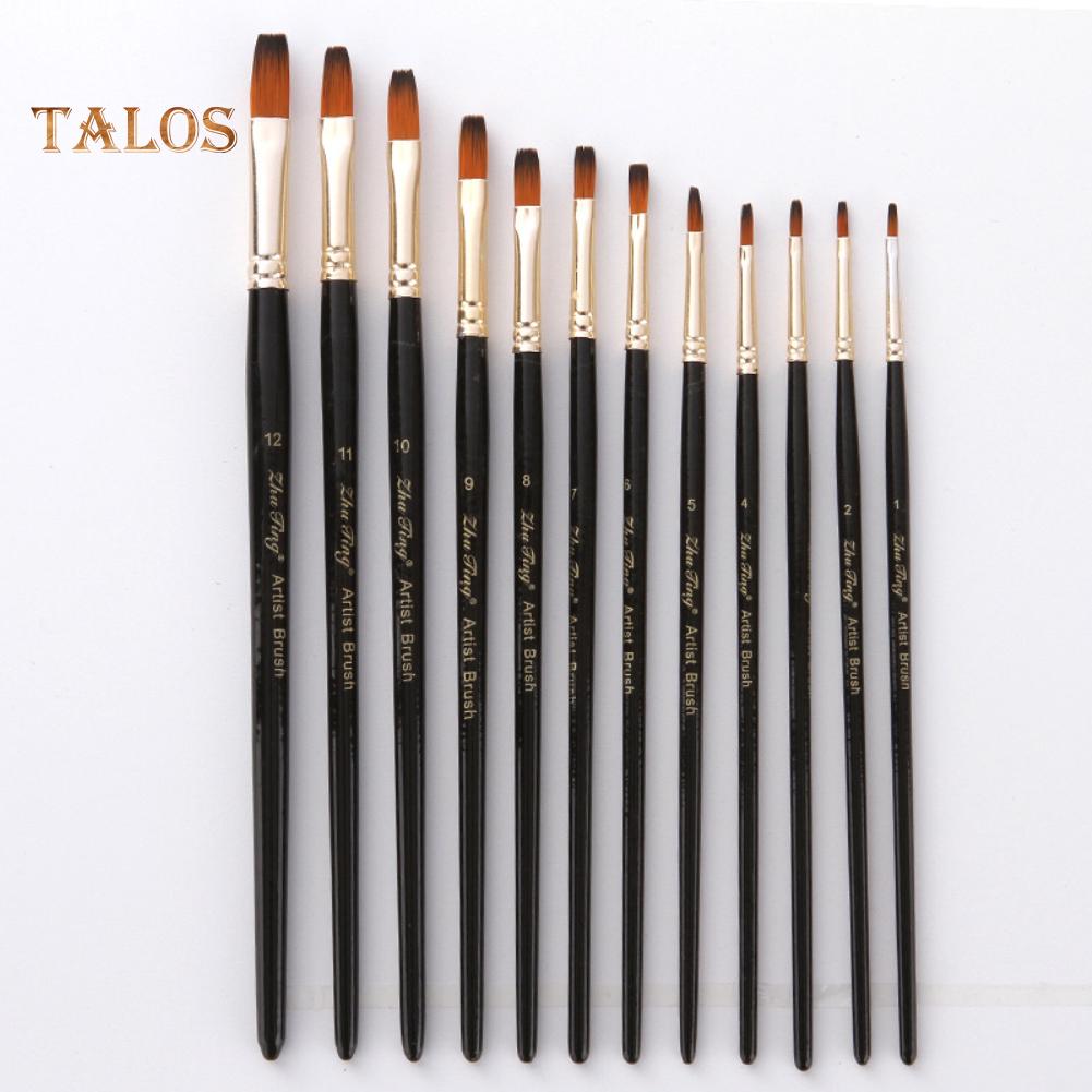 FLH 12 шт./компл. профессиональный художник кисть для рисования акриловой акварелью маслом инструмент
