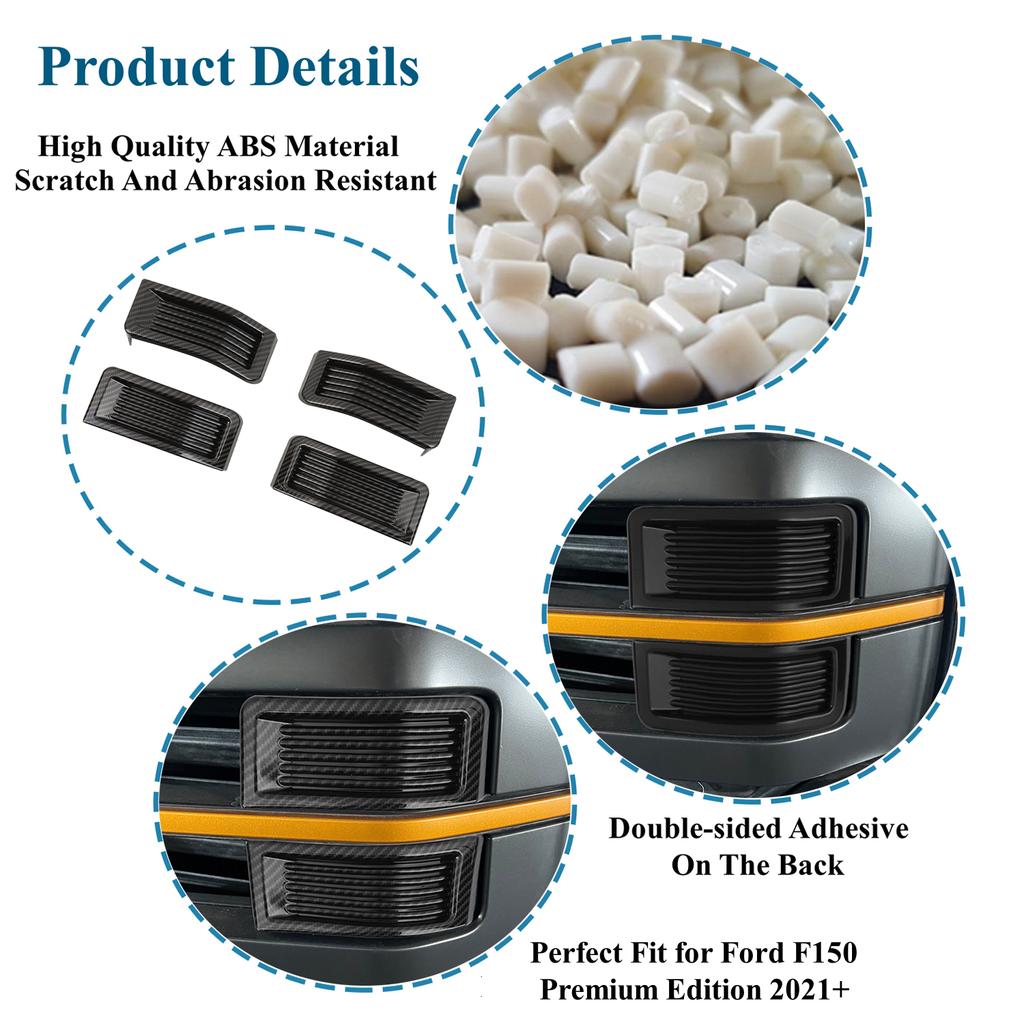 Украшение решетки переднего бампера автомобиля для Ford F150 Premium Edition 2022 2023, сетчатые гоночные решетки Honeycom, внешние