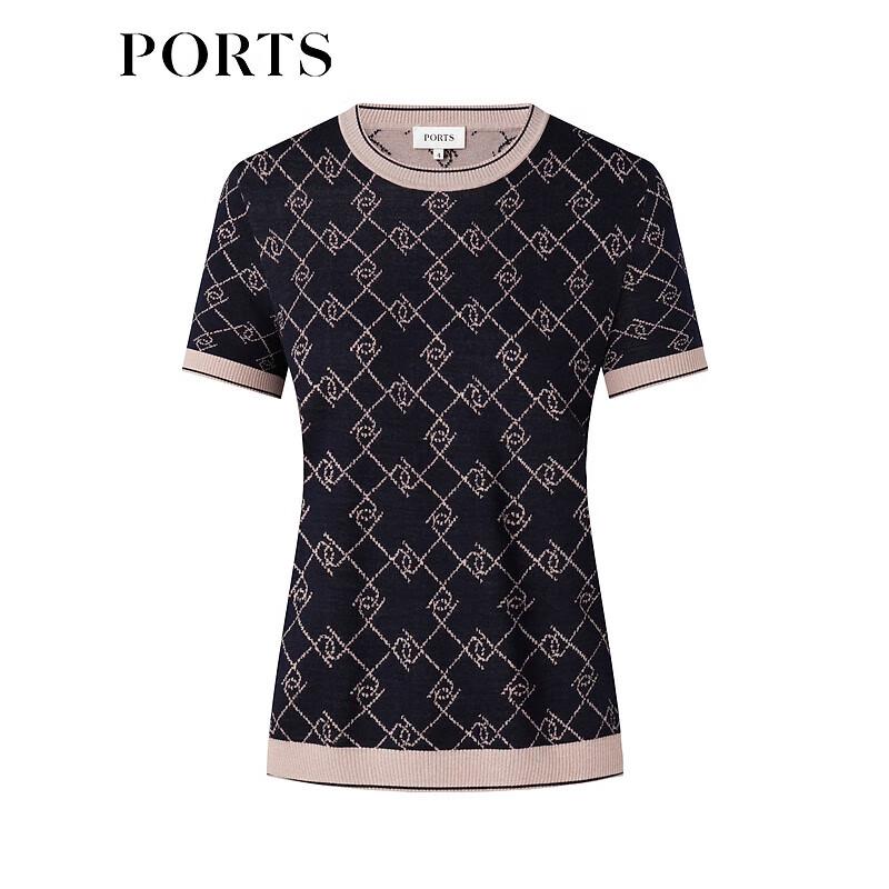 Ports Женская осенняя вязаная блузка с коротким рукавом
