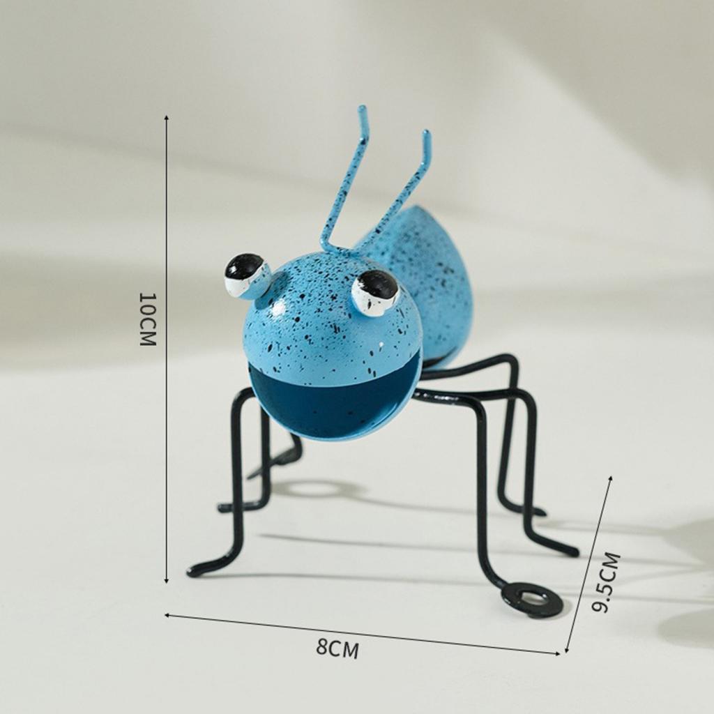 Metal ANT Garden Decor Ornament Handmade Adorable Wall Sculpture 8.5x8x10cm for