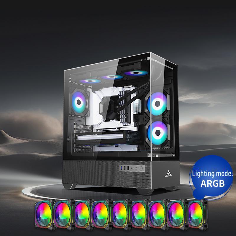 Корпус компьютера Cross-Border Gaming E-ATX с прозрачным стеклом и водяным охлаждением