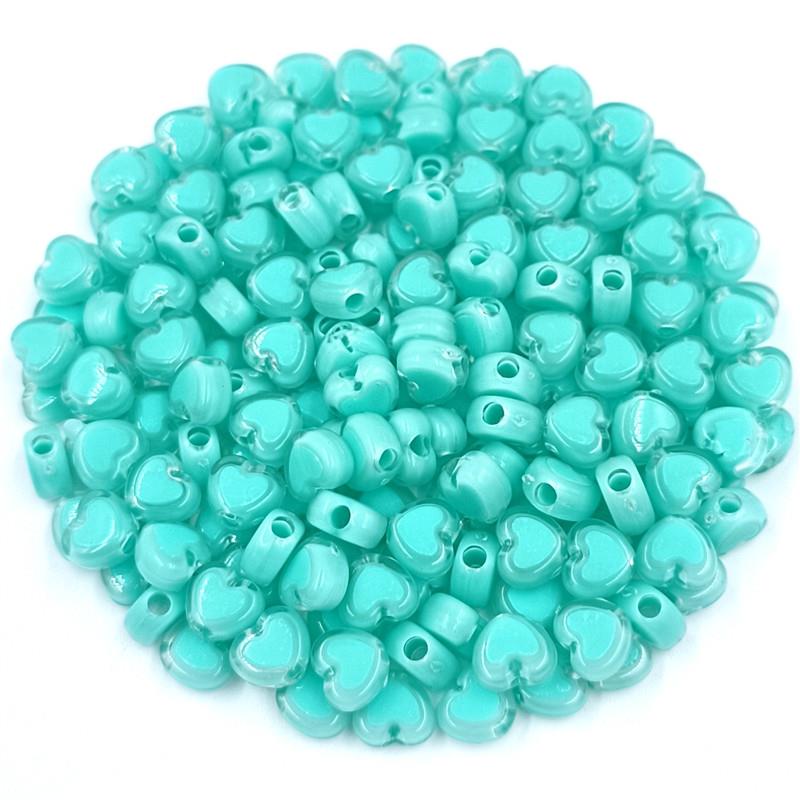 Плетеные бусины для изготовления ювелирных изделий Бусины-разделители в форме сердца DIY Ручная работа 50 шт. 7 мм Сэндвич Красочные прозрачные подвески Акриловые бусины-разделители