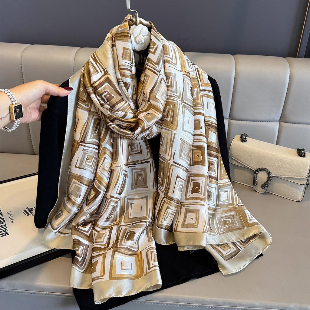 Женские 180*90 см модные красивые мягкие шелковые шарфы женские женские шаль хиджаб накидка платок бандана кашне пляжное парео