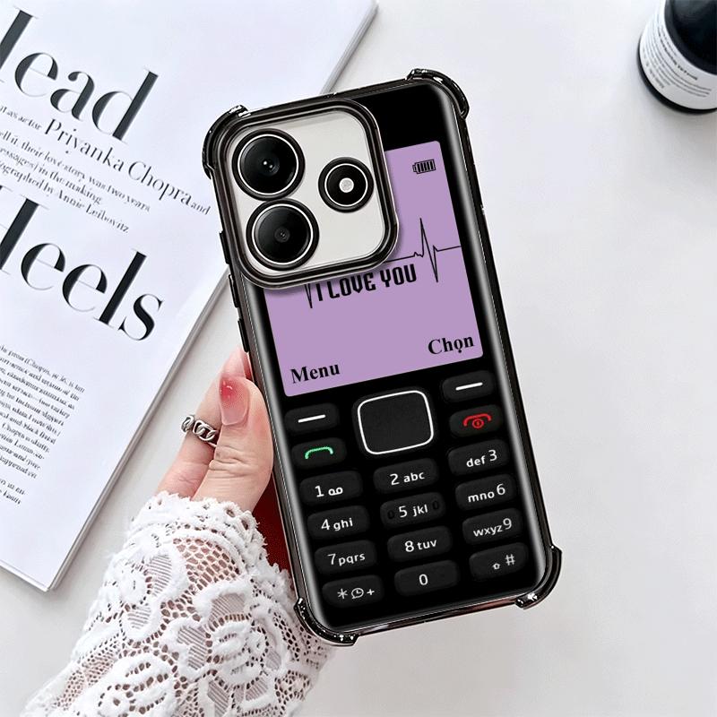 Забавный ретро-телефон Чехол-телефон с покрытием для Xiaomi Redmi Note 14 15 Pro Plus 13 12 11 11S 11T 10 9S 9 5G Противоударная крышка с подушкой безопасности