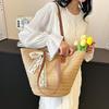 Straw Beach Bag Summer Woven Tote Bag Large Capacity Shoulder Commuting Woven Bag for Women Straw Purses and Handbags Woven Bag