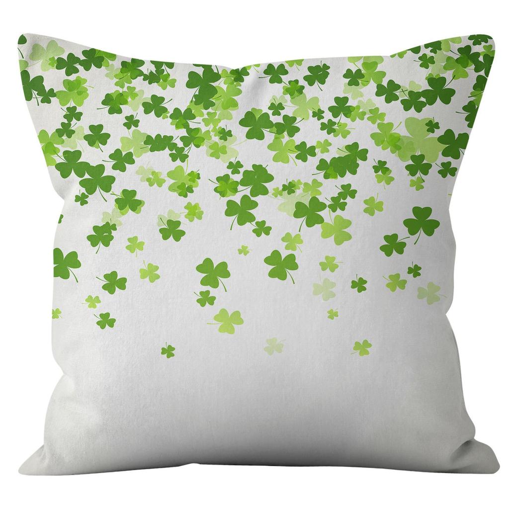 Наволочка для дома Ст. Наволочка на День святого Патрика Четырехлистный клевер Клетчатая Наволочка на диванную подушку