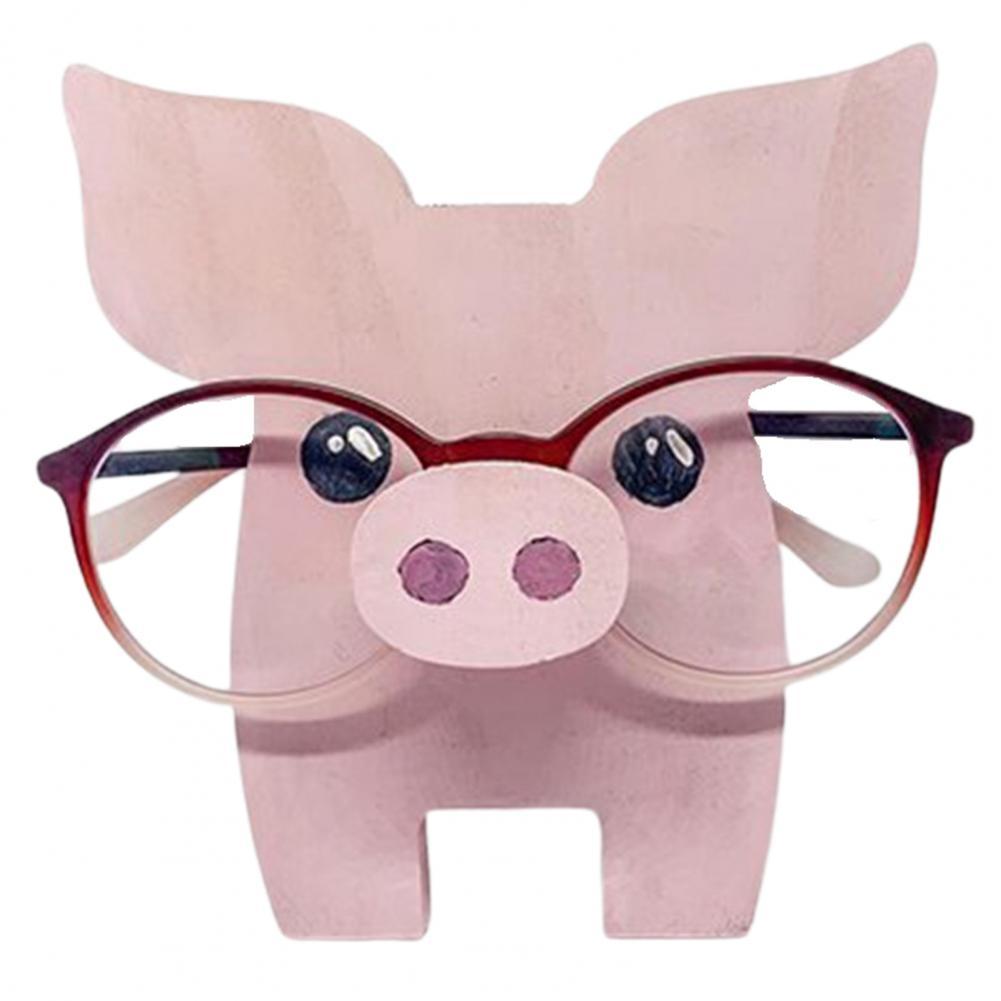 Подставка для очков, держатель, удобная, в форме милого животного, деревянная полка для хранения очков, футляр для очков, аксессуары