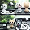 1PC 8 Styles Car Interior Resin Nodding Puppy Car Swing Toys Dashboard Ornament Shaking Head Dog