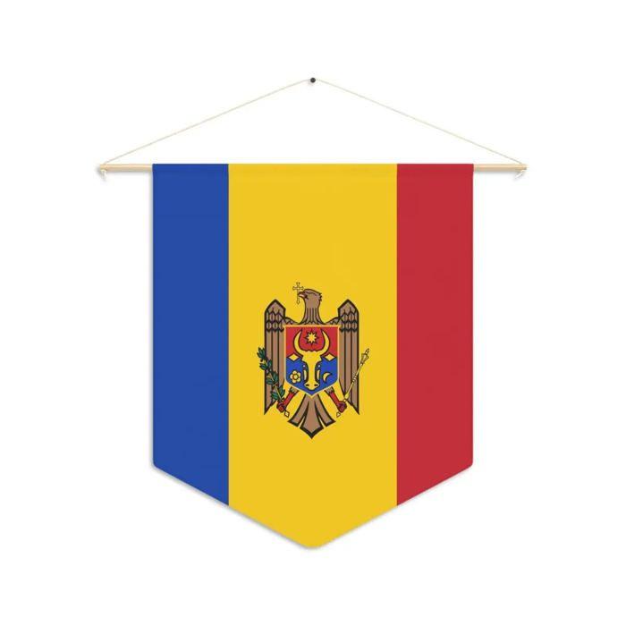 Fanion – Drapeau de la Moldavie – 30 x 45 cm – Polyester – À Suspendre – Pixelforma