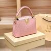 2025 High-End Women's Genuine Leather Ostrich Pattern Crossbody Shoulder Handbag