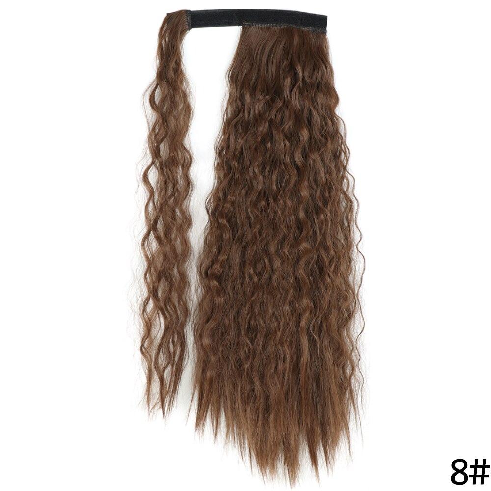 MERISIHAIR Women Long Straight Wrap Around Ponytail Synthetic Fiber Long Straight Wavy Hair Extensions Daily Wear