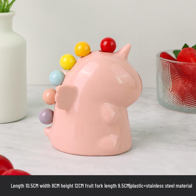 Креативный красочный набор десертных вилок с единорогами - Милые мультяшные украшения для торта из нержавеющей стали