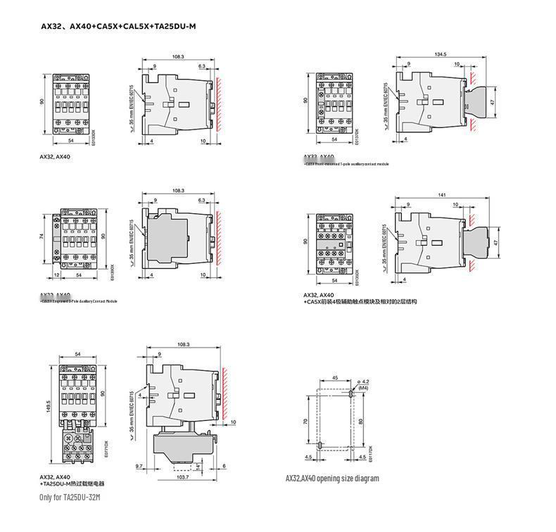ABB AX40 Series AC Contactor - Models AX40-30-10-80/85
