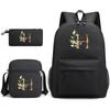 26 English Letters 3Pcs Backpack Cosplay Canvas Children Kids Schoolbag Travel Bag Back To School Bookbag