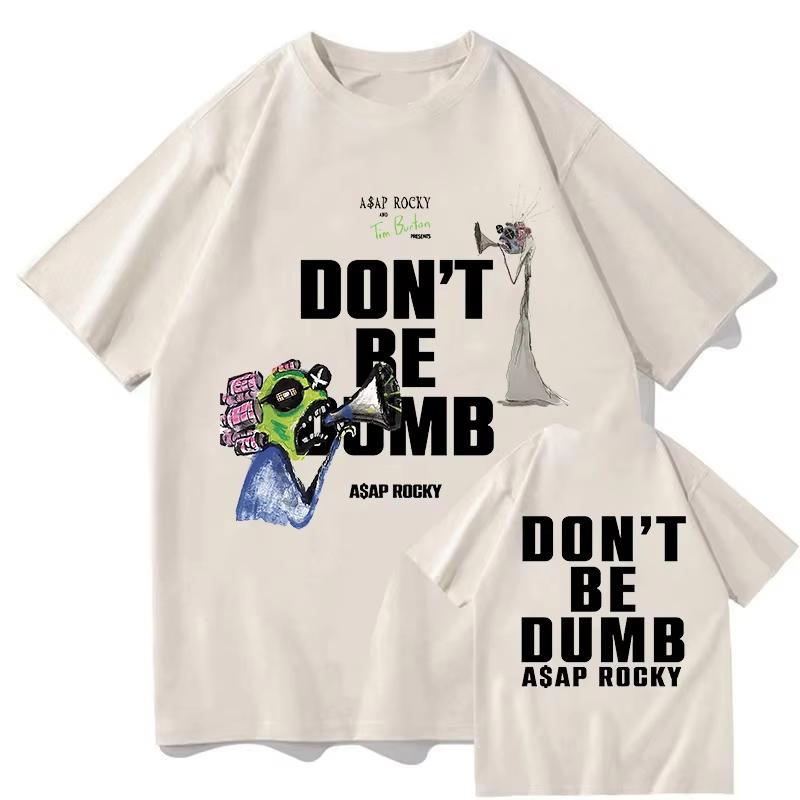 Футболки с принтом AAP ROCKY Don T Be Dumb Tour Высококачественные мужские модные футболки Летние хлопковые футболки Подарок для фанатов