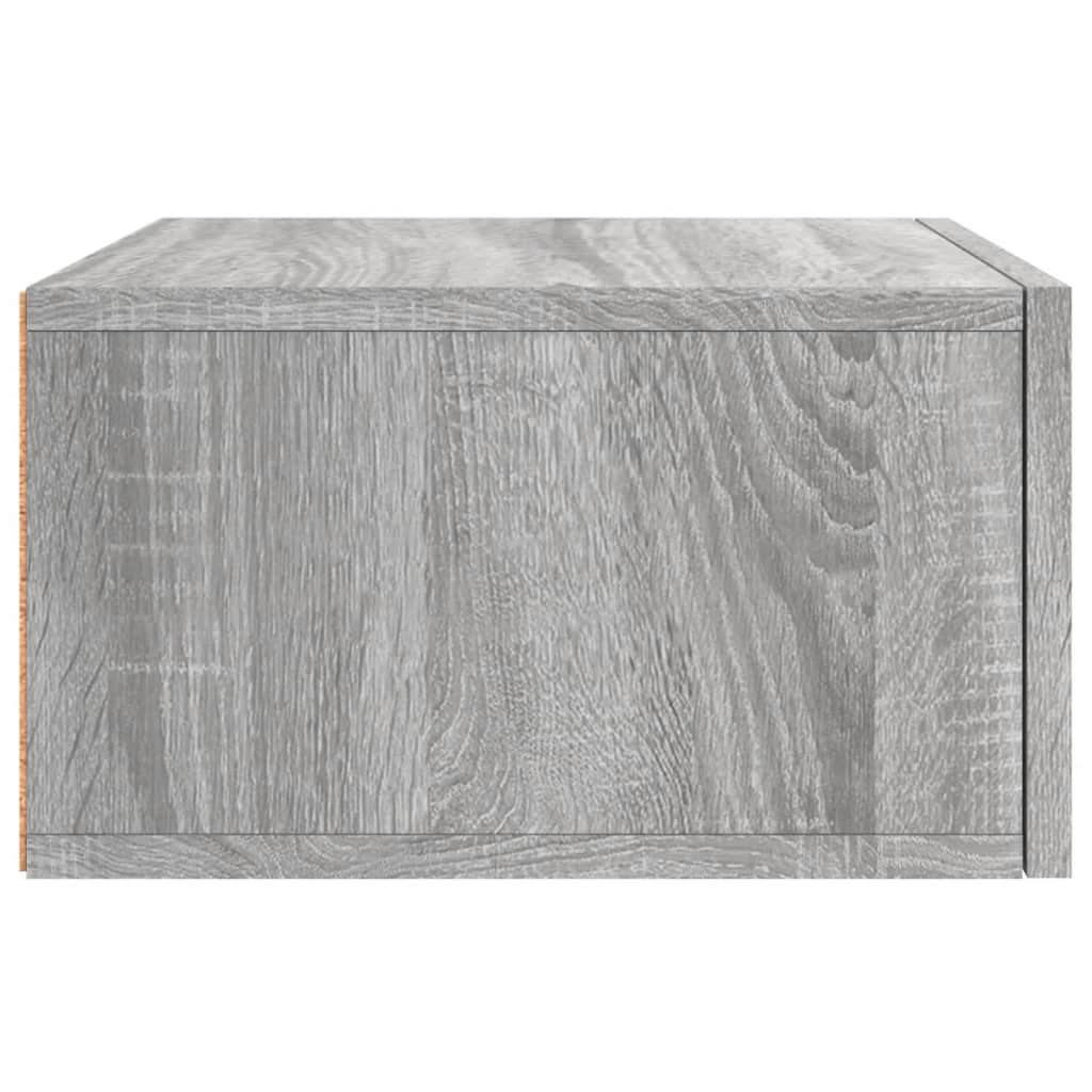Wall Mounted Nightstand Gray Sonoma 35 x 35 x 20 cm