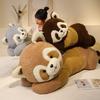 Large Sweater Cute Raccoon Throw Pillow Plush Toy Doll Lying Down Raccoon Doll Girl Soothing Doll