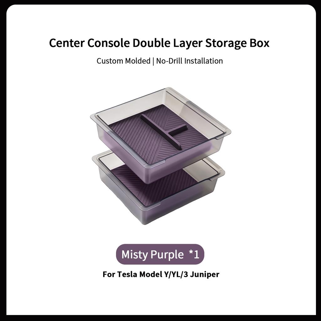 For Tesla Model 3 Highland Model Y Juniper / YL Center Console Armrest Storage Box 2Pcs Hidden Storage Box Car Tuning Accessory