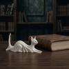 Маленькая книжная полка Дисплей Статуэтки 3D-печать Кот Призрак Настольный друг, Милая фигурка Хэллоуинского котенка для жуткого домашнего офиса Декор Полка, Украшение котенка,