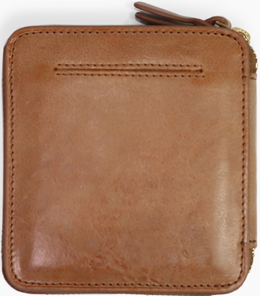 Creed SIBILLA Круглый короткий кошелек, Коровья кожа, Форма коробки, с отделением для монет, Складывающийся вдвое, 335C090#22, Коричневый