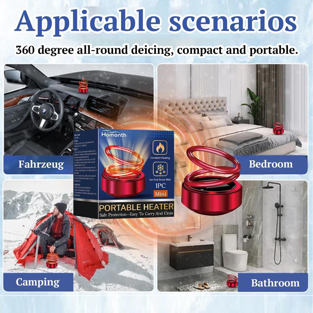 Homonth Portable Dynamic Molecular Heater, Car Snow Remover & Deicing Tool for Windows | Defrosting & Snow Melting Device for Auto Windshields